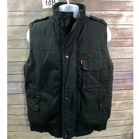Brittania Utility full Zip up Vest Vintage Mens cotton polyester size Medium - Picture 1 of 11